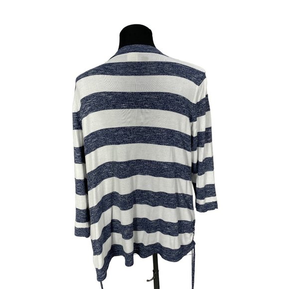 Faded Glory Women Blue White‎ Cardigan Sweater - Picture 2 of 8